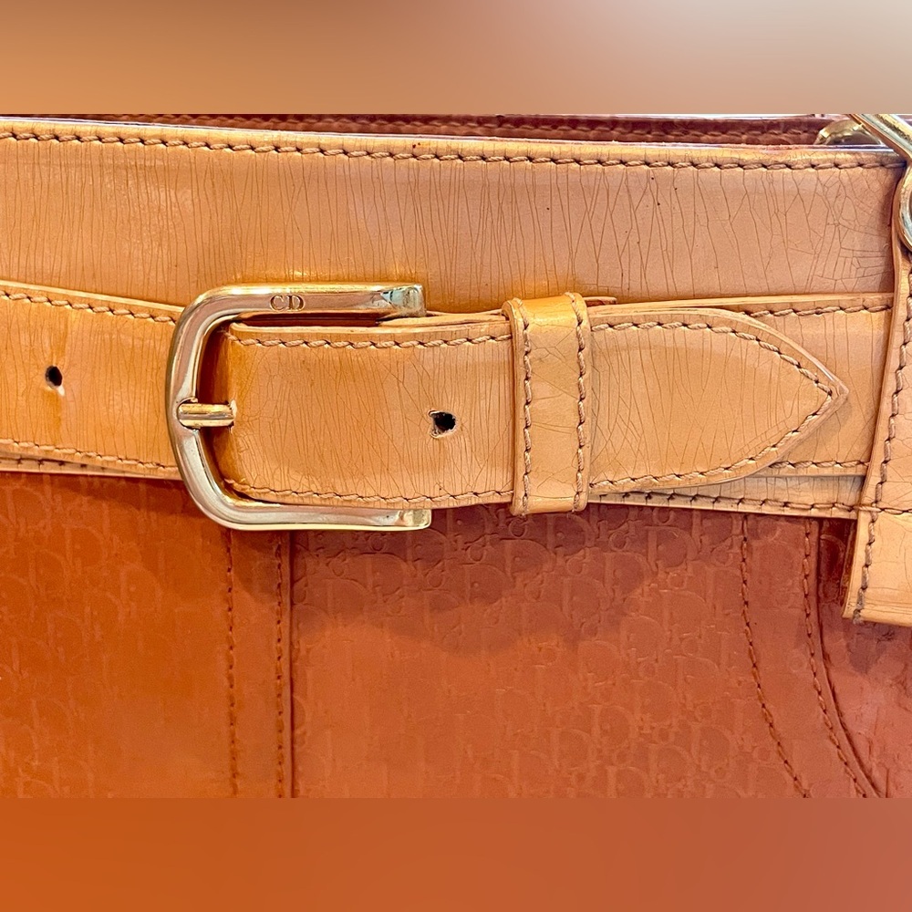 Christian Dior John Galliano Vintage 2001 Belt Bag, gold/orangey tan, GUC - Picture 8 of 16